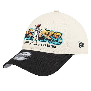 Youth New Era Stone/Black Arizona Diamondbacks 2026 Spring Training Fan Pack Batter 9TWENTY Adjustable Hat