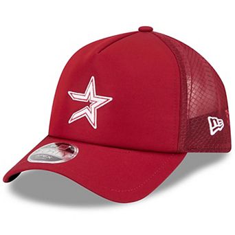 Men's New Era Red Houston Astros 2026 Batting Practice Alternate Apex 9FORTY Adjustable Hat