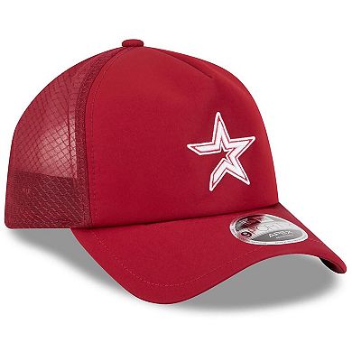 Men's New Era Red Houston Astros 2026 Batting Practice Alternate Apex 9FORTY Adjustable Hat