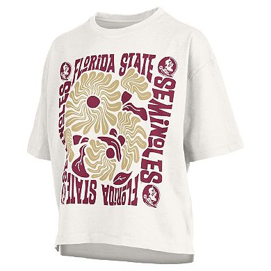 Women's Pressbox White Florida State Seminoles Elena Oversized T-Shirt