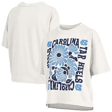 Women's Pressbox White North Carolina Tar Heels Elena Oversized T-Shirt