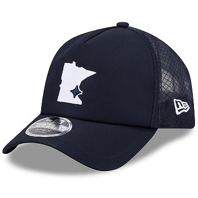 Men's New Era Navy Minnesota Twins 2026 Batting Practice Alternate Apex 9FORTY Adjustable Hat