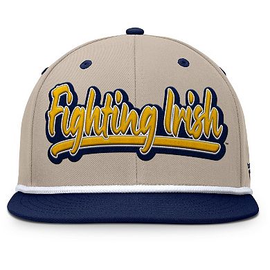 Men's Fanatics Khaki/Navy Notre Dame Fighting Irish Colt Fitted Hat