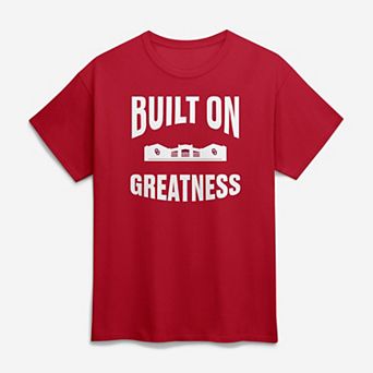 Men's Logo Athletic Crimson Oklahoma Sooners 2026 Softball Built on Greatness Fan T-Shirt