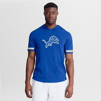 Men's Fanatics Blue Detroit Lions Optimal Play Short Sleeve Hooded T-Shirt
