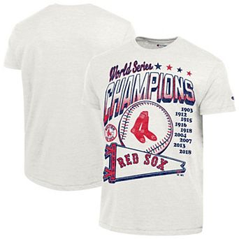 Men's Champion White Boston Red Sox Winning Tradition Cooperstown Tri-Blend T-Shirt