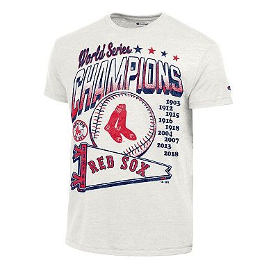 Men's Champion White Boston Red Sox Winning Tradition Cooperstown Tri-Blend T-Shirt