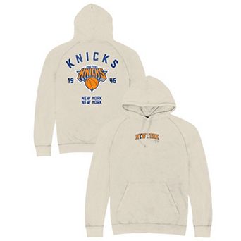 Unisex Stadium Essentials White New York Knicks Get Back Vintage Raglan Hoodie