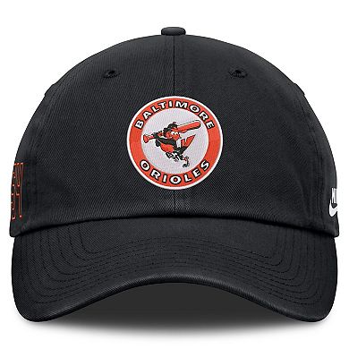 Men's Nike Black Baltimore Orioles Cooperstown Club Adjustable Hat