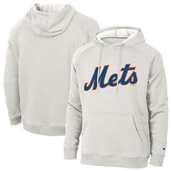 Men's Champion Cream New York Mets Triumph Tri-Blend Raglan Hoodie
