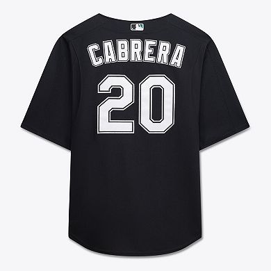 Men's Mitchell & Ness Miguel Cabrera Black Miami Marlins Big & Tall Cooperstown Mesh Batting Practice Jersey