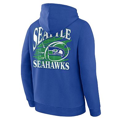 Men's Fanatics Royal Seattle Seahawks Classic Scribble Legacy Fleece Hoodie