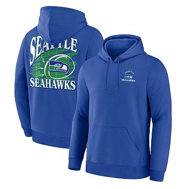 Men's Fanatics Royal Seattle Seahawks Classic Scribble Legacy Fleece Hoodie