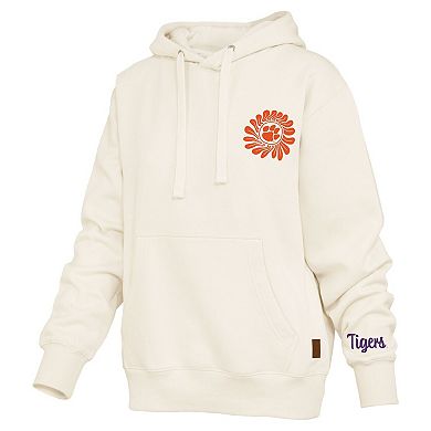 Women's Pressbox Cream Clemson Tigers Elena Janise Hoodie