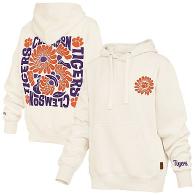Women's Pressbox Cream Clemson Tigers Elena Janise Hoodie