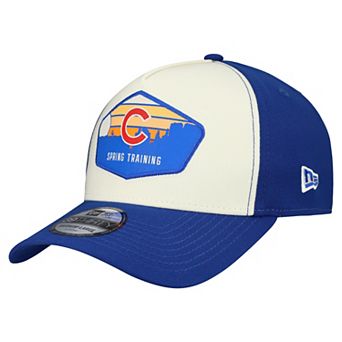 Men's New Era Stone/Royal Chicago Cubs 2026 Spring Training Fan Pack Gradient 39THIRTY Flex Hat