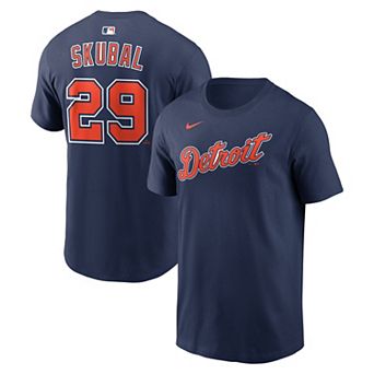 Men's Nike Tarik Skubal Navy Detroit Tigers Name & Number T-Shirt