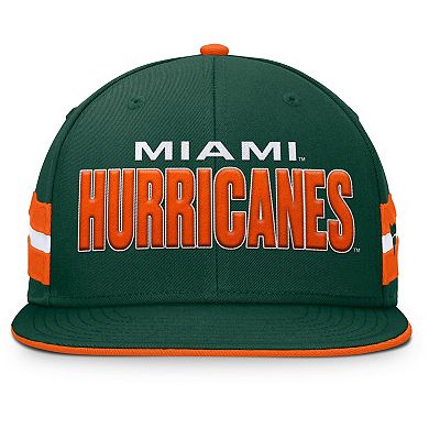 Men's Fanatics Green Miami Hurricanes Pick Off Fitted Hat