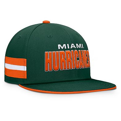 Men's Fanatics Green Miami Hurricanes Pick Off Fitted Hat