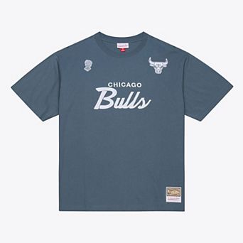Men's Mitchell & Ness Blue Chicago Bulls Thunderstorm T-Shirt