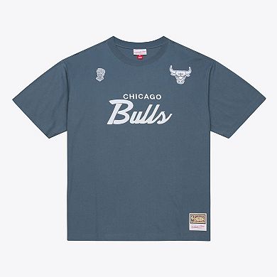 Men's Mitchell & Ness Blue Chicago Bulls Thunderstorm T-Shirt