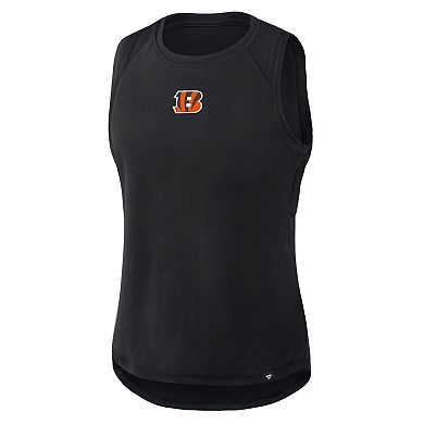 Women's Fanatics Black Cincinnati Bengals Mesh Triumphant Win Tank Top