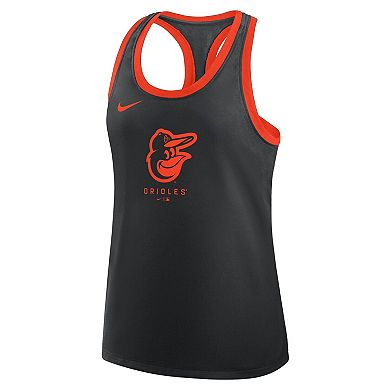Women's Nike Black Baltimore Orioles Tri-Blend Dri-FIT Racerback Tank Top