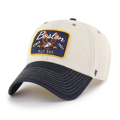 Men's '47 Natural/Navy Boston Red Sox Keepsake Collection Clean Up Adjustable Hat