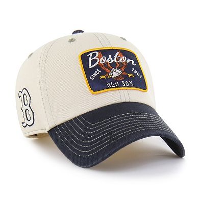 Men's '47 Natural/Navy Boston Red Sox Keepsake Collection Clean Up Adjustable Hat