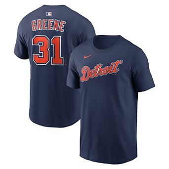 Men's Nike Riley Greene Navy Detroit Tigers Name & Number T-Shirt