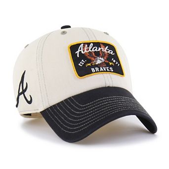 Men's '47 Natural/Black Atlanta Braves Keepsake Collection Clean Up Adjustable Hat