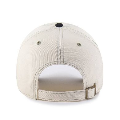 Men's '47 Natural/Black Atlanta Braves Keepsake Collection Clean Up Adjustable Hat