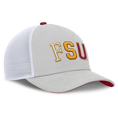 Unisex Nike Gray Florida State Seminoles 2026 Basketball Refresh 5-Panel Rise Trucker Hat