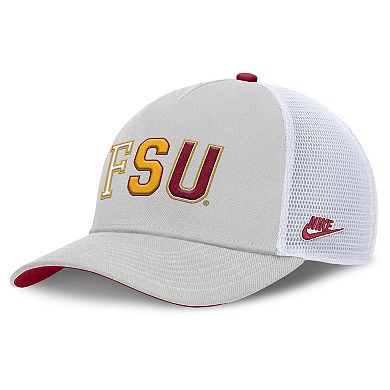 Unisex Nike Gray Florida State Seminoles 2026 Basketball Refresh 5-Panel Rise Trucker Hat