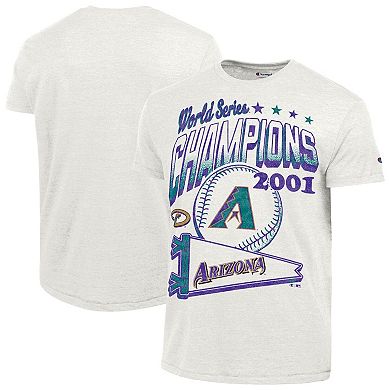 Men's Champion White Arizona Diamondbacks Winning Tradition Cooperstown Tri-Blend T-Shirt