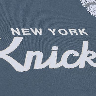Men's Mitchell & Ness Blue New York Knicks Thunderstorm T-Shirt