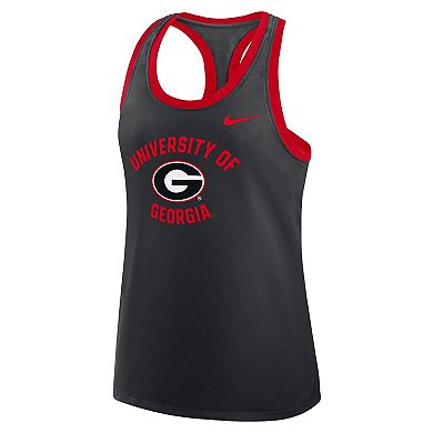 Women's Nike Black Georgia Bulldogs Uni Name Tri-Blend Dri-FIT Tank Top