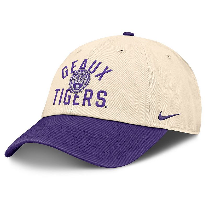 Unisex Nike Natural LSU Tigers 2026 Primetime Natural 2-Tone Club Adjustable Hat, Beige