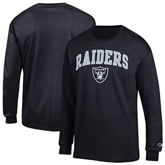 Men's Champion Black Las Vegas Raiders Arch Over Logo Long Sleeve T-Shirt