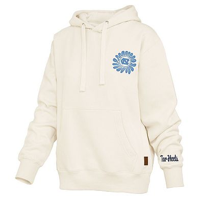 Women's Pressbox Cream North Carolina Tar Heels Elena Janise Hoodie