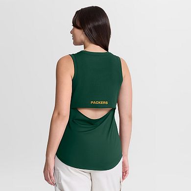 Women's Fanatics Green Green Bay Packers Mesh Triumphant Win Tank Top
