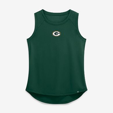 Women's Fanatics Green Green Bay Packers Mesh Triumphant Win Tank Top