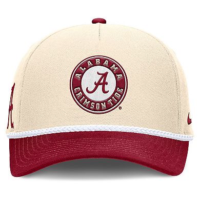 Unisex Nike Natural Alabama Crimson Tide 2026 Primetime Natural 5-Panel Rope 2-Tone Rise Hat