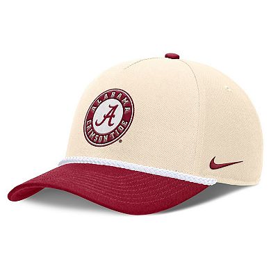 Unisex Nike Natural Alabama Crimson Tide 2026 Primetime Natural 5-Panel Rope 2-Tone Rise Hat