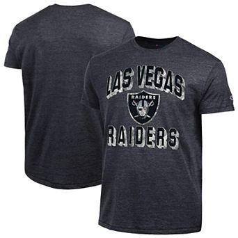 Men's Champion Heather Black Las Vegas Raiders Ultimate Tri-Blend T-Shirt