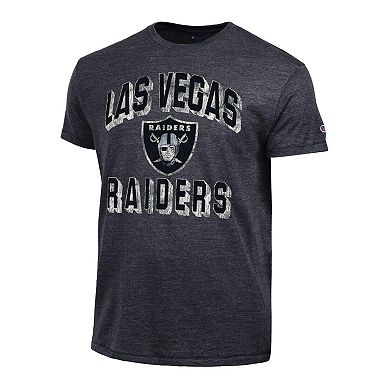Men's Champion Heather Black Las Vegas Raiders Ultimate Tri-Blend T-Shirt