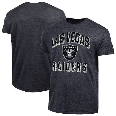 Men's Champion Heather Black Las Vegas Raiders Ultimate Tri-Blend T-Shirt