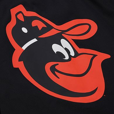 Men's Mitchell & Ness Black Baltimore Orioles Full-Snap Hooded Coaches Jacket