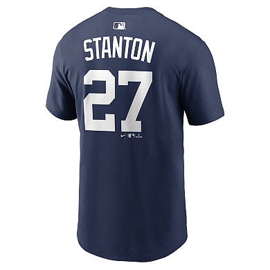 Men's Nike Giancarlo Stanton Navy New York Yankees Name & Number T-Shirt