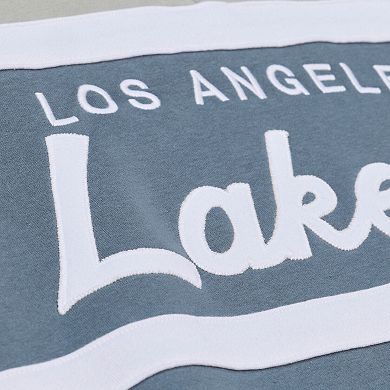 Men's Mitchell & Ness Blue Los Angeles Lakers Thunderstorm Head Coach Quarter-Zip Jacket